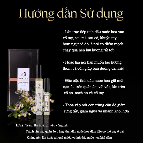 Coco by Jubilé - Tinh dầu nước hoa Pháp nữ Dạng lăn 12ml Thơm Lâu, Sang Trọng, Quyến Rũ