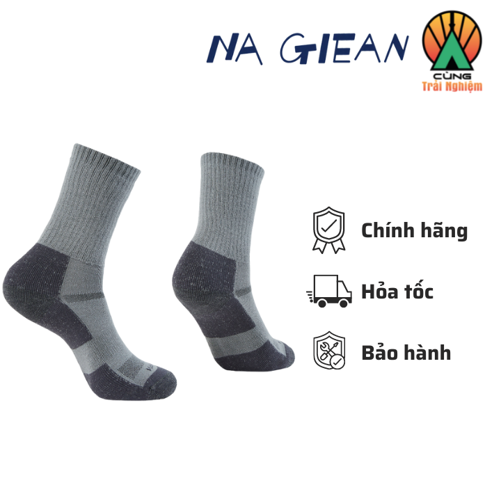 Tất Lông Cừu Merino Cao Cổ Cao Cấp Chuyên Dụng Thể Thao, Dã Ngoại, Leo Núi,Trekking Na Giean NGCM0003