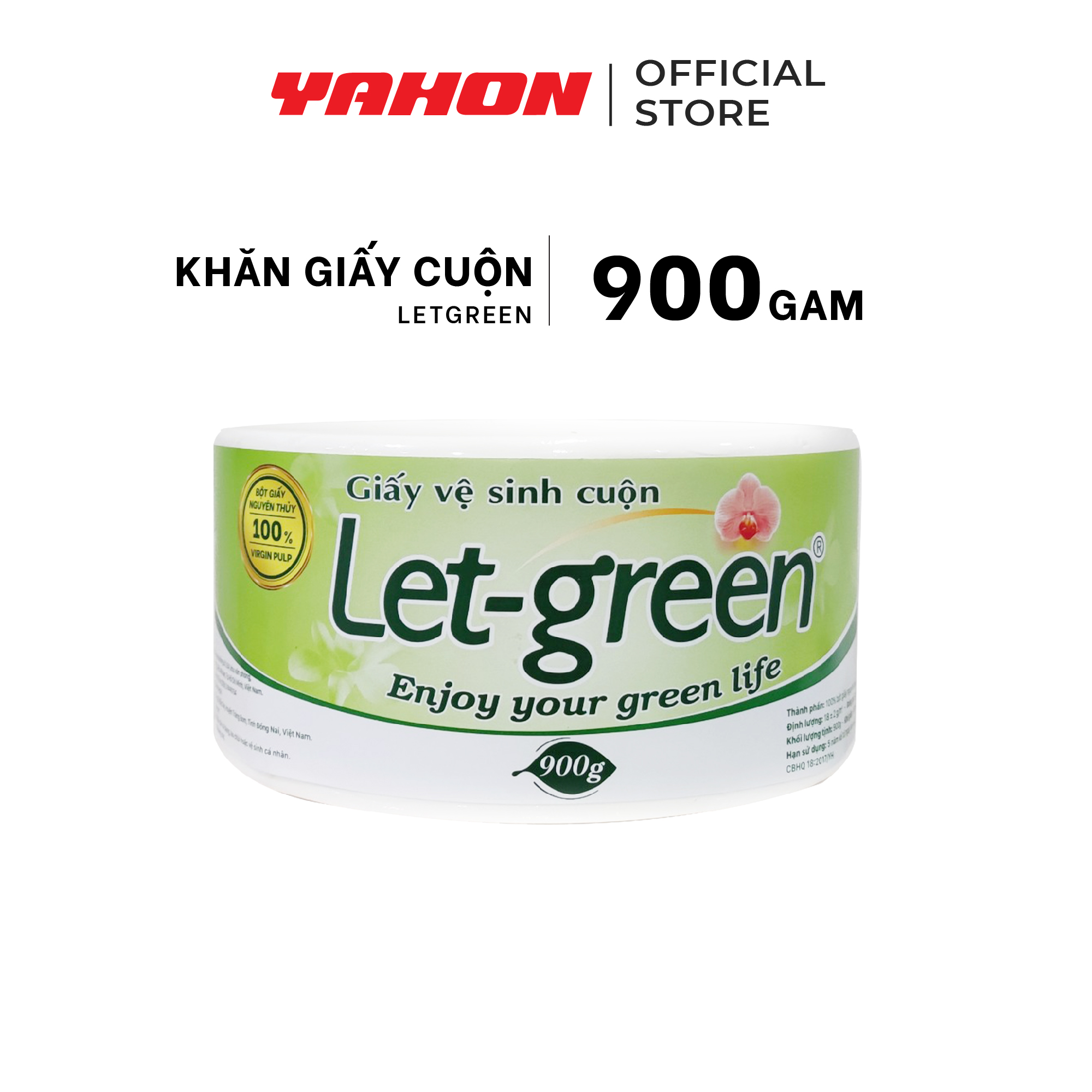 Combo 3 Giấy Vệ Sinh Cuộn 10*20cm LET-GREEN, 900gr/Cuộn
