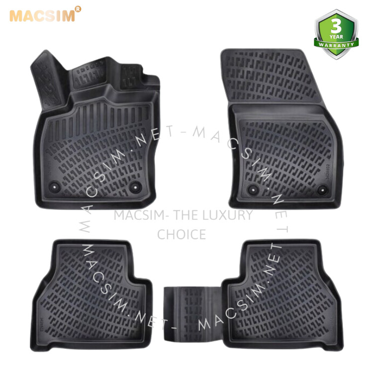 Thảm lót sàn ô tô nhựa TPU Silicon Volkswagen Polo Sixth generation  2017+ Nhãn hiệu Macsim