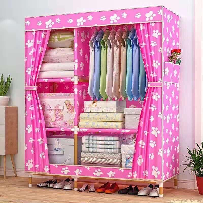 Tủ vải KHUNG GỖ 2 BUỒNG