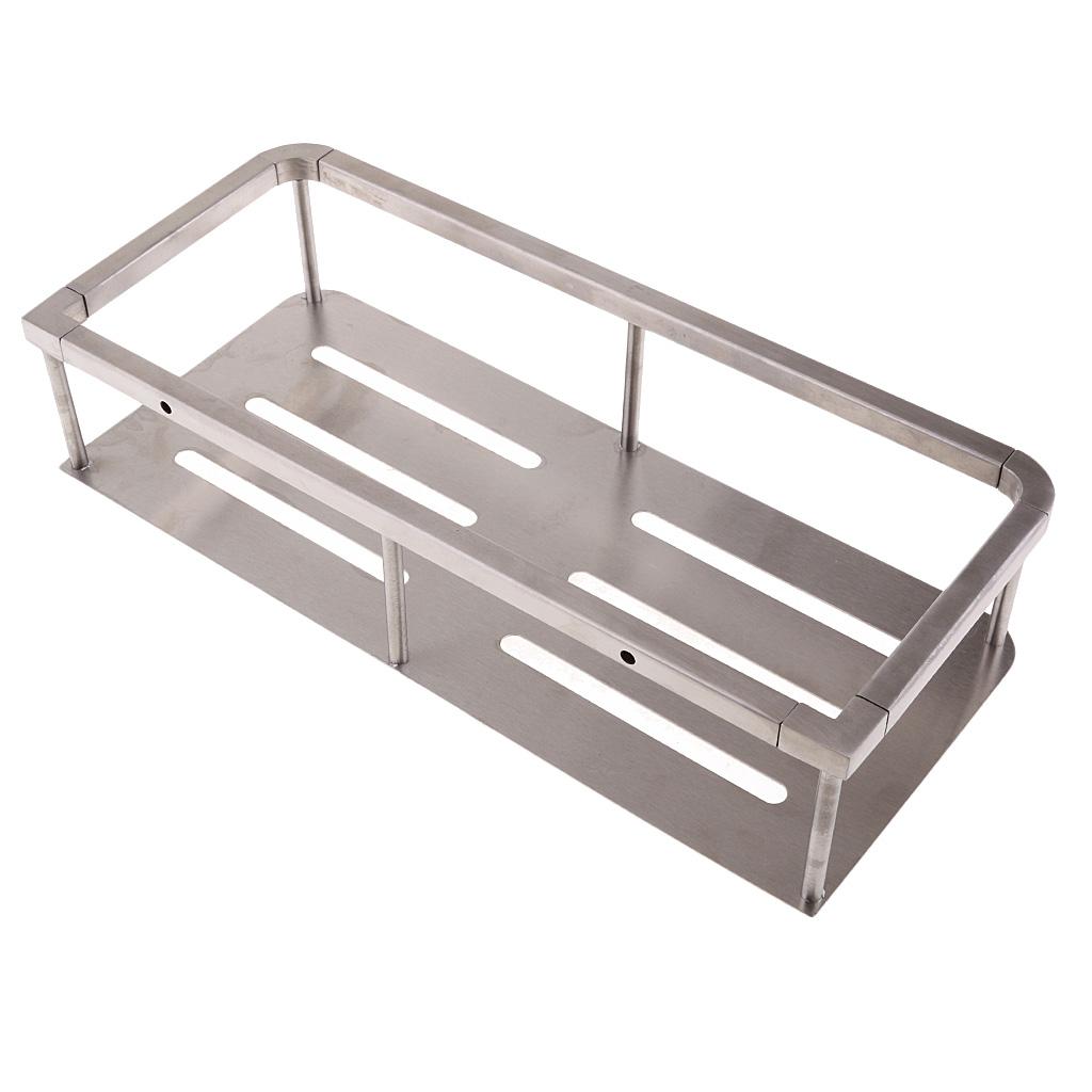 Wall Mounted Bathroom Shower Towel Soap Holder Storage Shelf Caddy #1 S