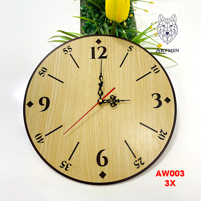 AW003 - Đồng Hồ Gỗ Treo Tường – Décor Trang Trí Hiện Đại