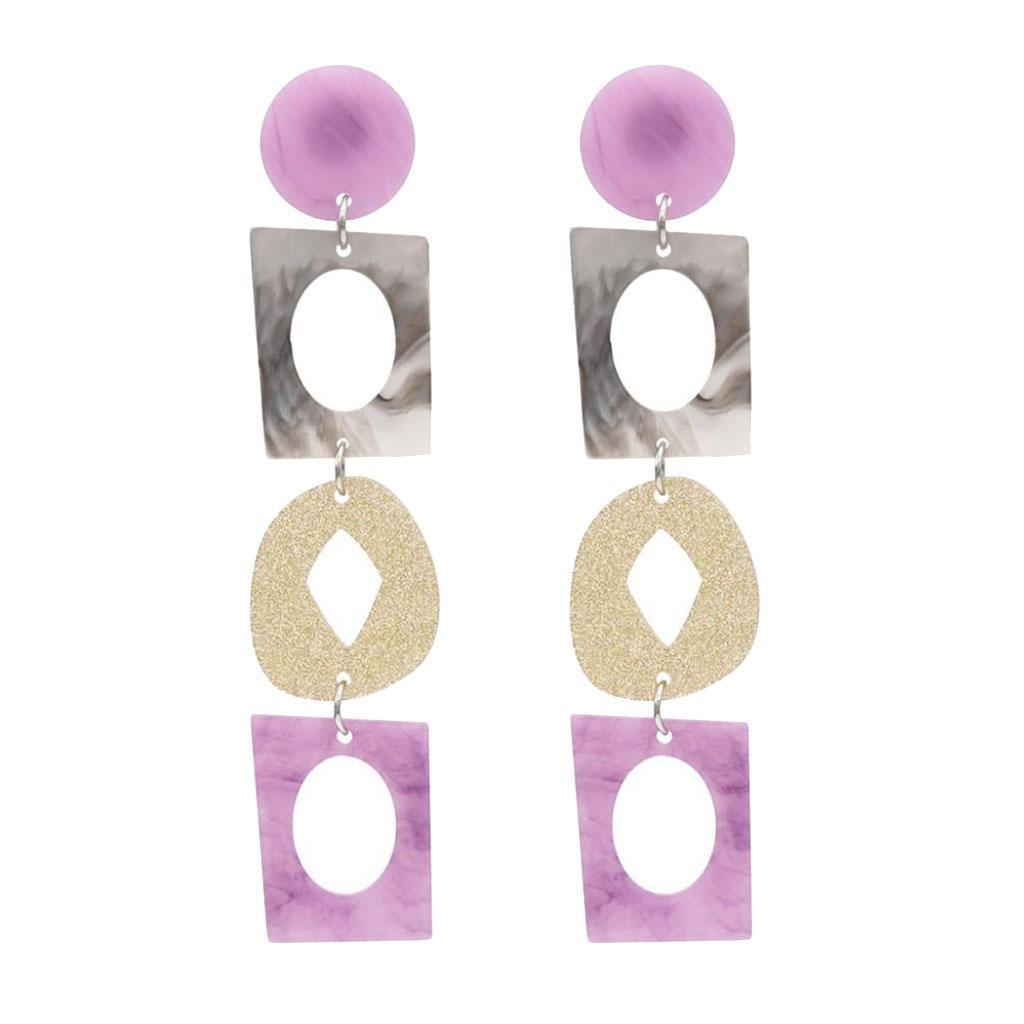 Women Acrylic Geometric Bohemian Drop Earrings Studs Dangle Jewelry