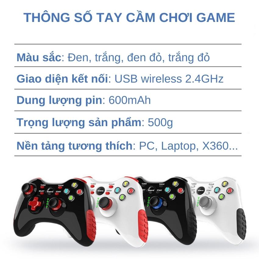 Tay cầm chơi game không dây G1Pro thiết kế đẹp có rung kết nối dễ dàng chơi game mượt mà không có độ trễ - Bộ điều khiển trò chơi không dây cho TV, PC, Laptop, Xbox360