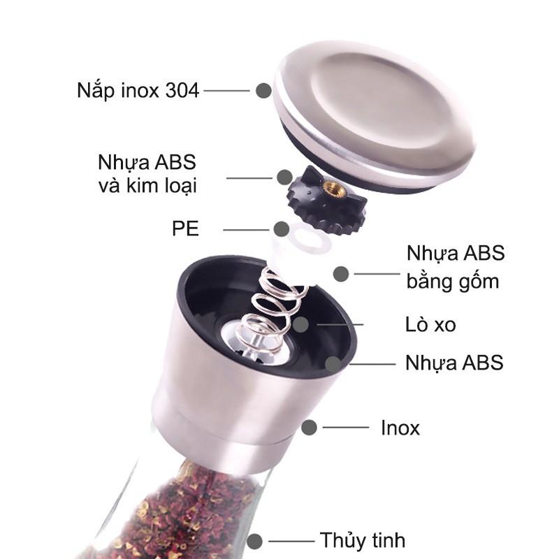 Lọ xay tiêu Inox