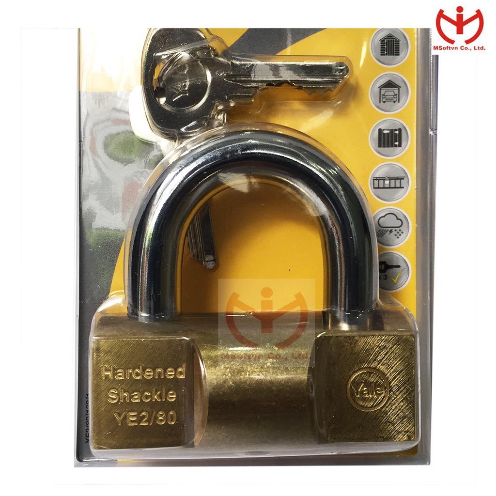 Ổ khóa Yale dòng YE2 thân đồng chìa răng - MSOFT