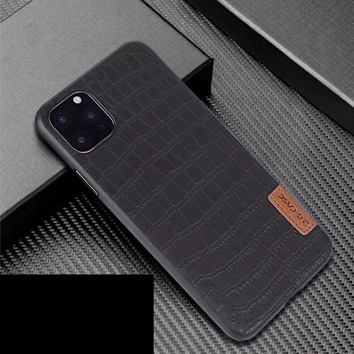 Ốp lưng cho iPhone 11 Pro (5.8") hiệu G-Case Dark Leather Alligator mỏng 1 mm - Hàng nhập khẩu