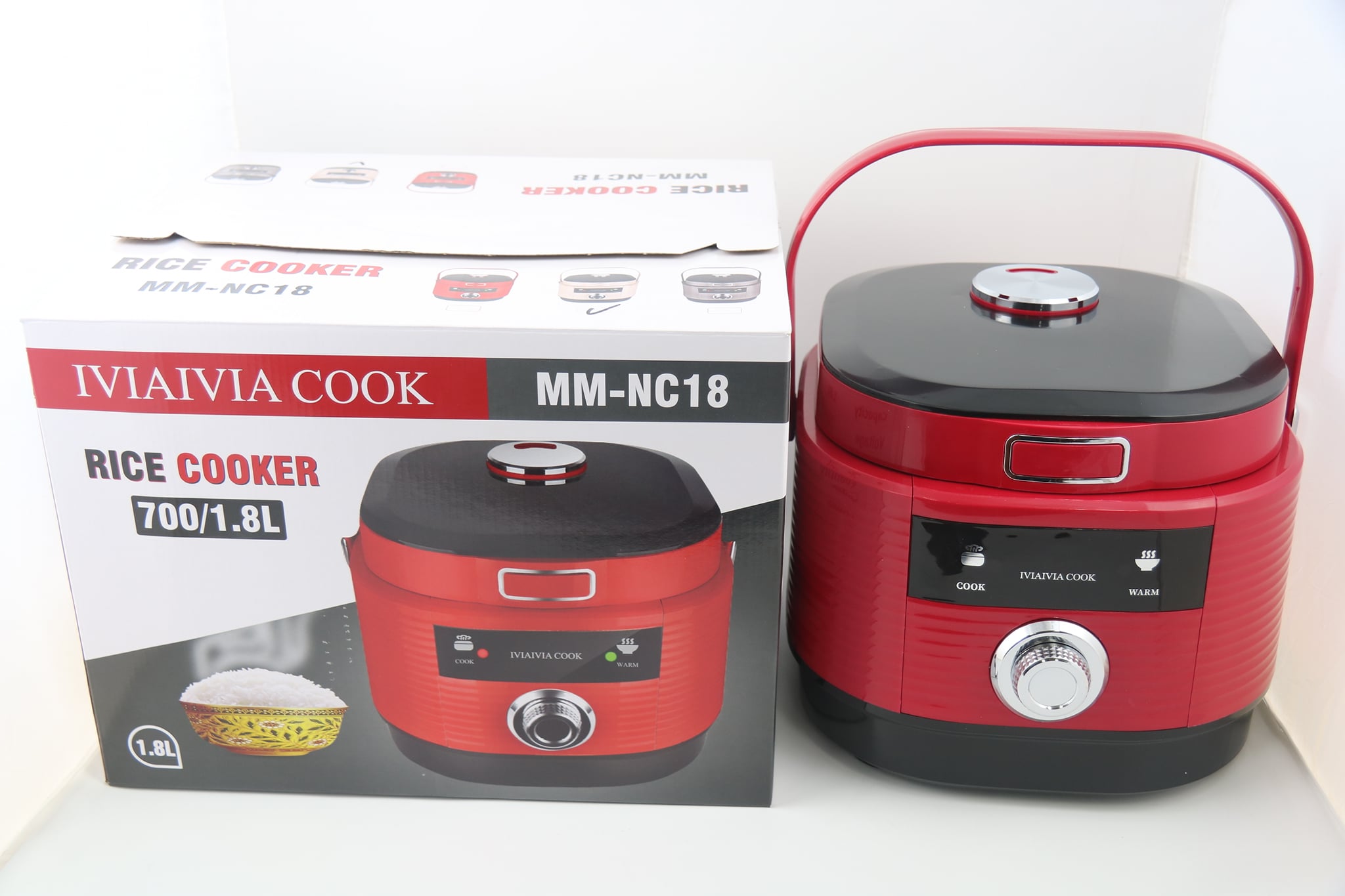 Nồi Cơm Điện Lòng Niêu IVIAIVIA COOK MM-NC18 (1.8 lít) - Màu Ngẫu Nhiên - Hàng Chính Hãng