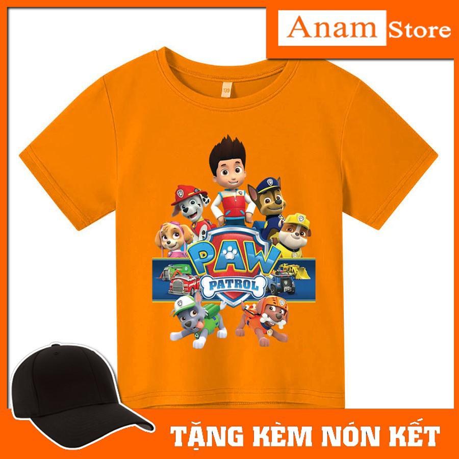 (Tặng kèm nón kết) Áo thun trẻ em in hình Đội Chó Cứu hộ - Có size người lớn, Anam Store