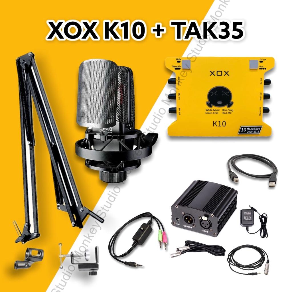 Bộ Mic Hát Livestream Soundcard XOX K10 2020 & Mic TAKSTAR PC TAK35 Chất Lượng Cao, Âm Thanh Cực Kỳ Sống Động - Hàng Chính Hãng
