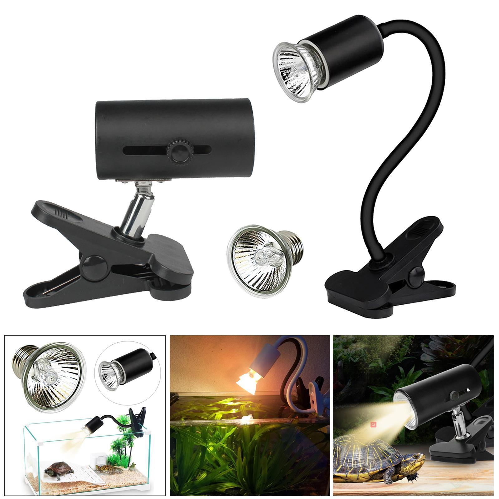 Reptile Heating Light Lamp Holder with Clip Lamp Stand /UVB Lights
