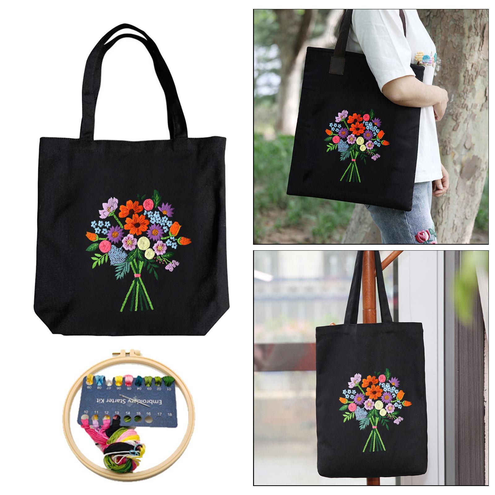 Canvas Embroidery  Include Embroidery with Flower Pattern Dewdrop Flower
