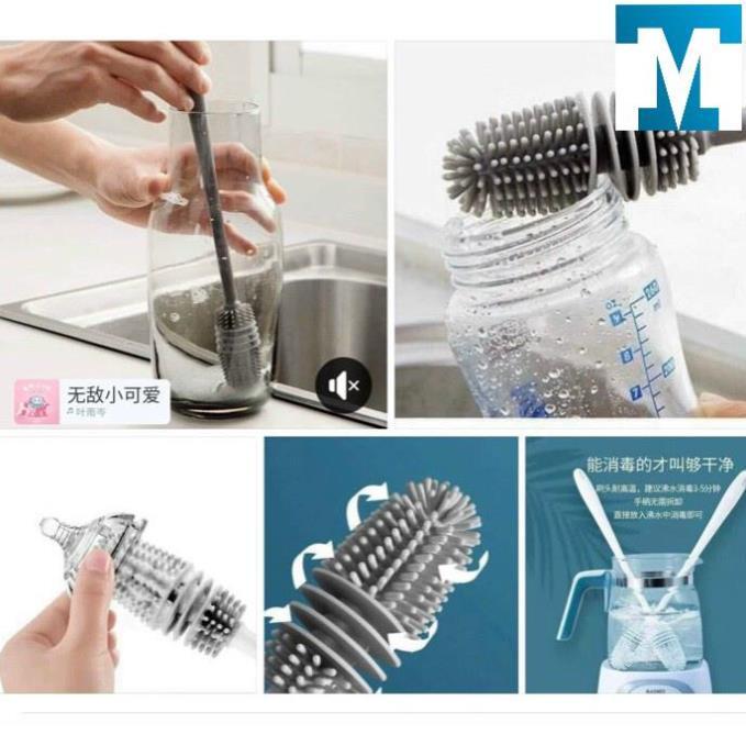 Cọ rửa ly, lọ đa năng bằng chất liệu silicon