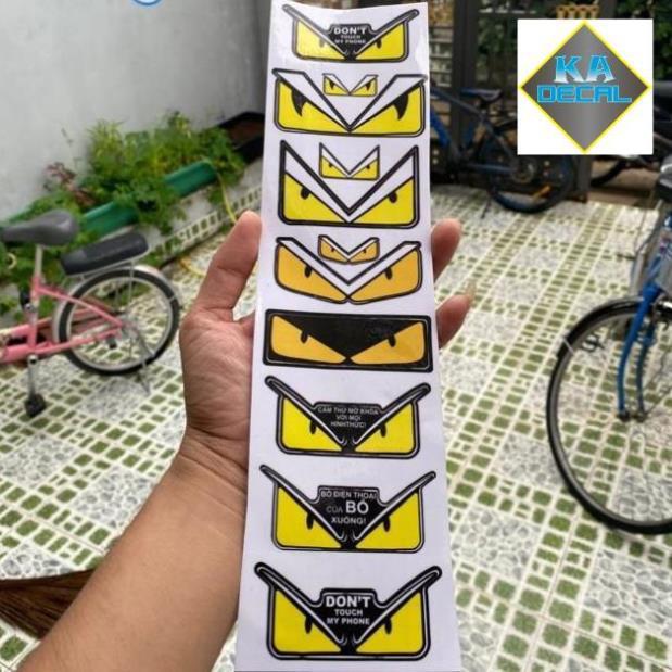 Combo 11 mắt Fendy dán điện thoại,xe máy,laptop .....
