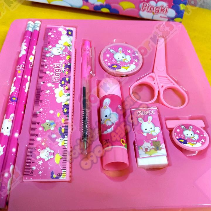 Tượng tô màu, SET 4 NHÂN VẬT MY MELODY, size M, tượng thạch cao Trắng Đẹp Mịn