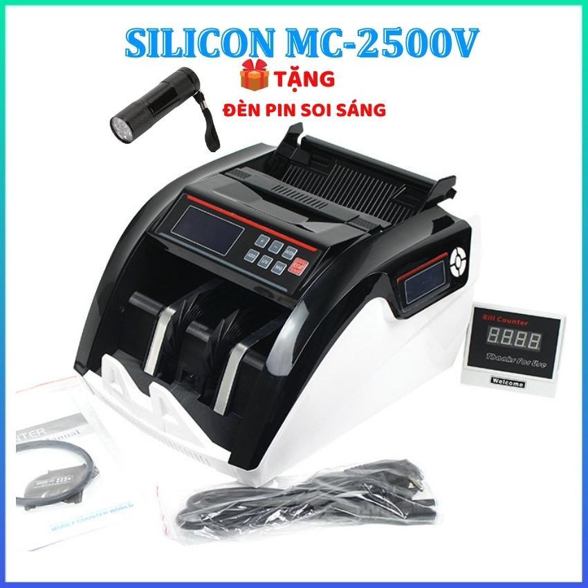 Máy đếm tiền Silicon MC 2500V, công nghệ Mỹ, nhỏ gọn, siêu bền, mẫu mới 2022