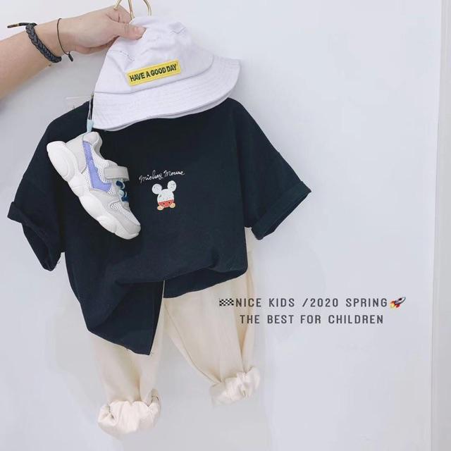 Áo micky mẹ con chất cotton siêu mềm mịn