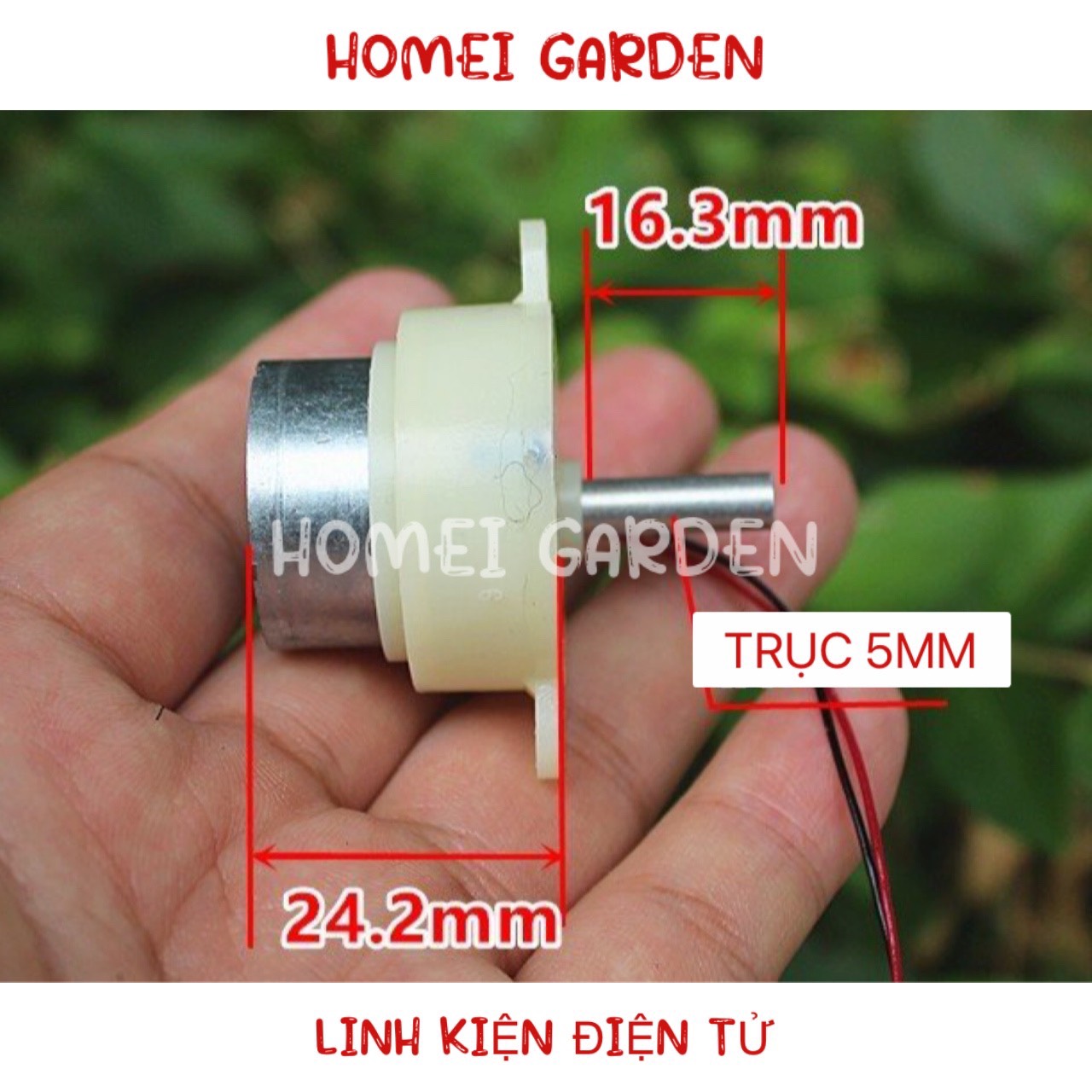 Mô tơ motor giảm tốc 300 tốc độ chậm 2,5 - 7,5 vòng/phút 3V - 9V chạy rất êm mới 100% - HM0153