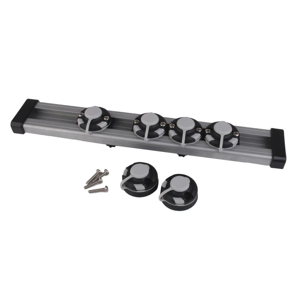AlumInum Alloy Mounting Track Fishing Mount Base Tackle Kit Accessory for Canoeing Kayak