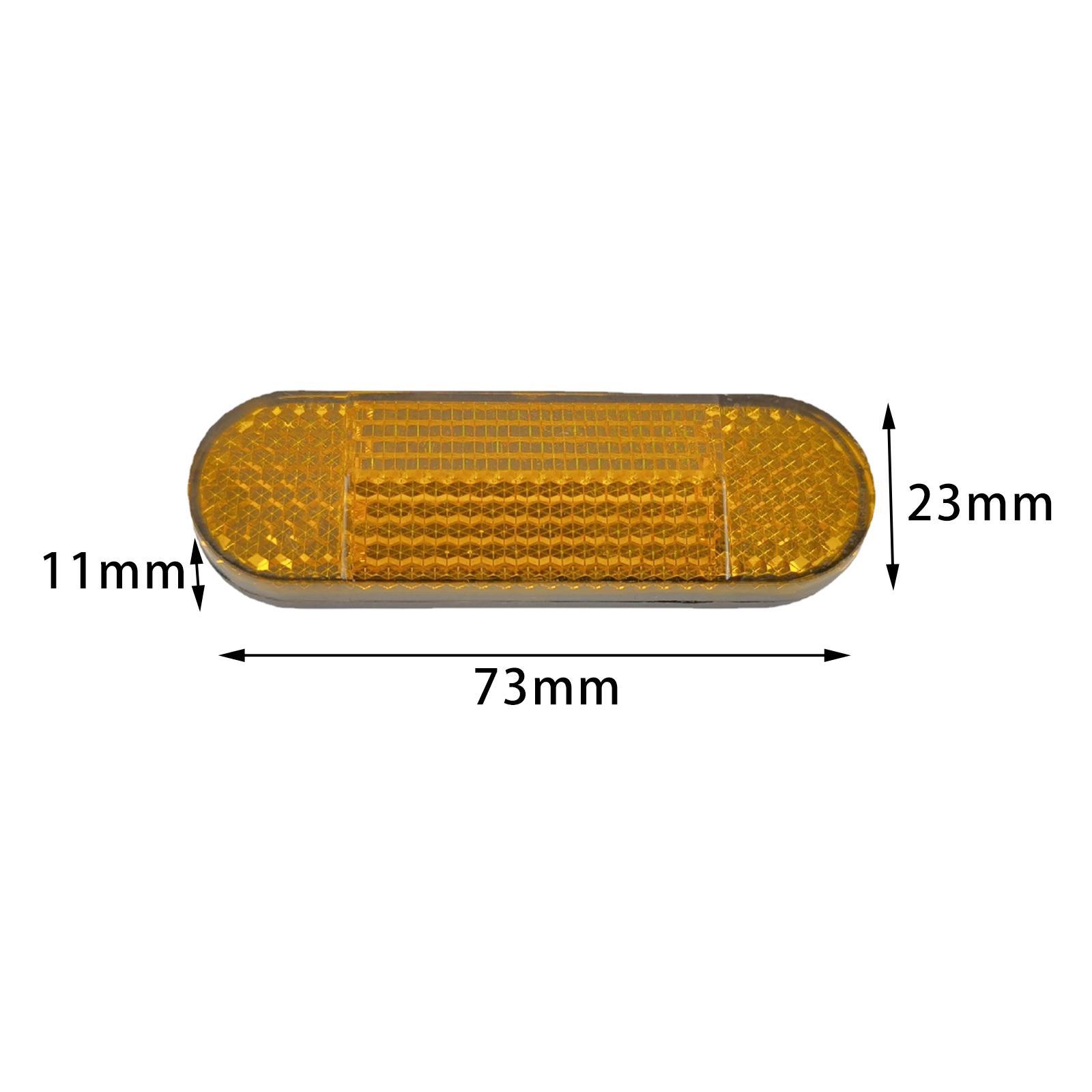 Amber Reflectors Bicycle Safety Reflector Reflective Sticker Universal Compatible with Scooter, Bike