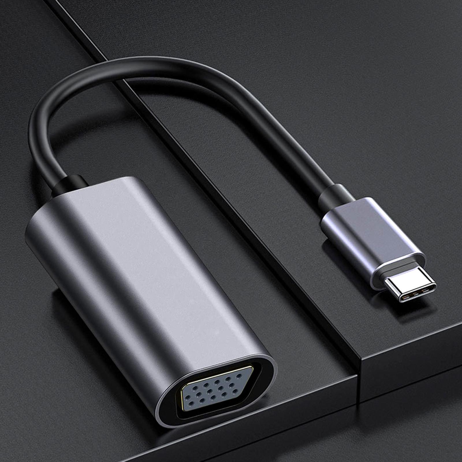 USB C to VGA Adapter /1080P Type C VGA Cable Converter for Air 12inch Laptops