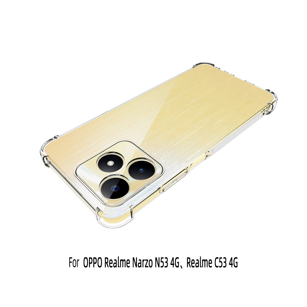 Ốp lưng dành cho Realme C53 dẻo trong chống sốc 4 góc cạnh, bảo vệ camera