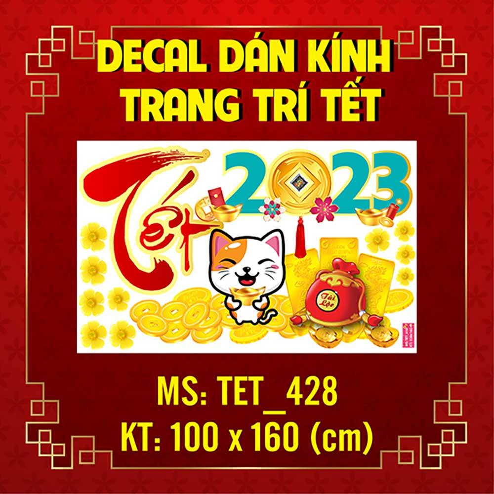 DECAL TRANG TRÍ TẾT 2023 COMBO SỐ 74