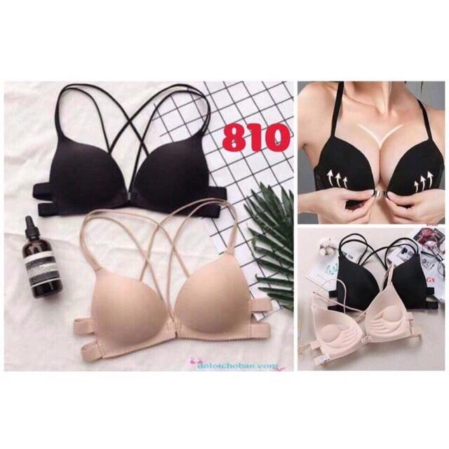 Áo lót cài trước KO GỌNG ,dây chéo sau lưng 810