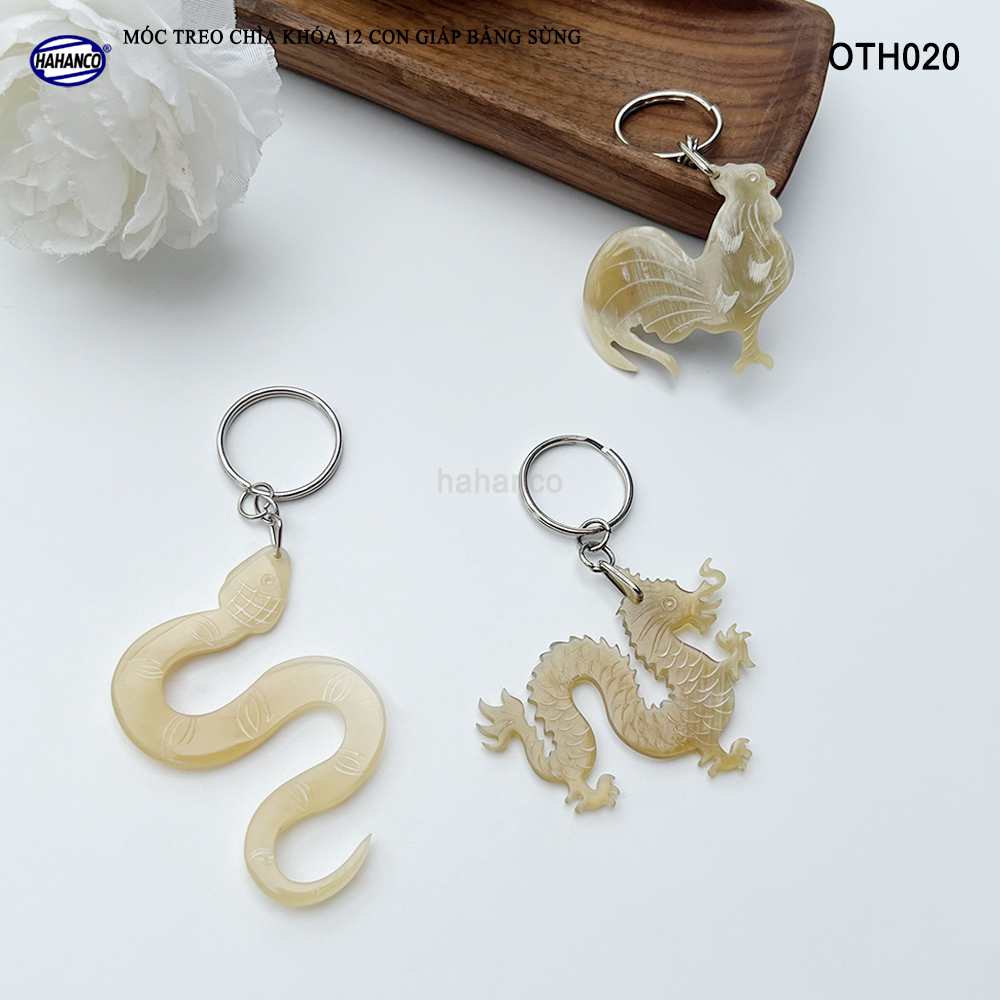 Móc treo chìa khóa 12 con giáp bằng sừng (OTH020) Độc Lạ - Đẹp mắt