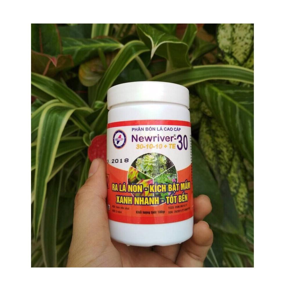 Phân Bón Lá Cho Hoa Hồng Lan Cây Cảnh Vươn Cây Bật Chồi Kéo Ngọn Mập Thân Cành Lá Newriver 30 hũ 100gr tiện dụng