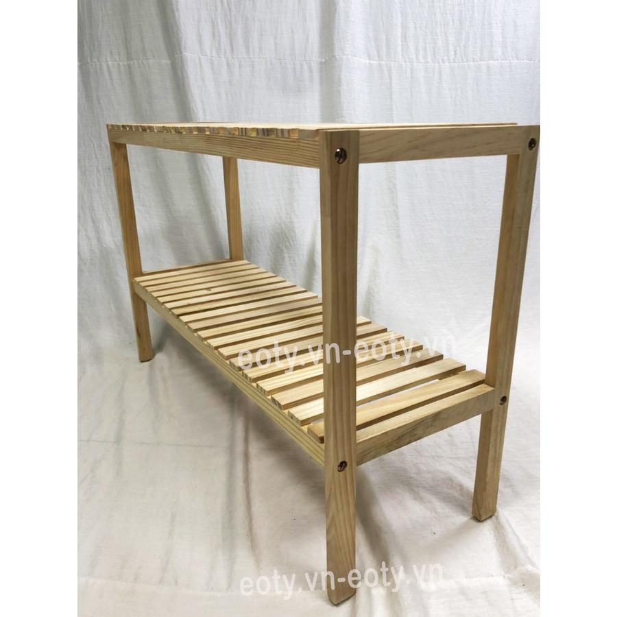 Kệ lò vi sóng 2-3 tầng - Kệ gỗ đa năng nhà bếp, kệ gỗ thông tự nhiên 2-3 tầng Eotygroup