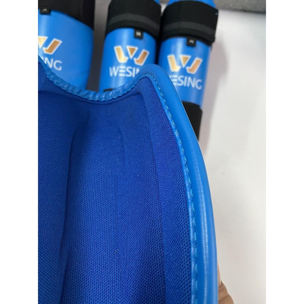Bảo vệ ống đồng chân và tay võ thuật xanh đỏ cao cấp cho các môn võ full size bảo hộ tối đa ông đồng ống quyển khi tập luyện thi đấu