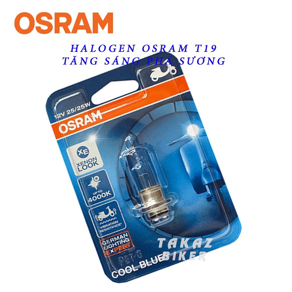 Bóng đèn HALOGEN OSRAM T19 - Tăng sáng trắng pha xanh dương Xenon 25W Xe Dream, Wave, Wave 100, Future 1