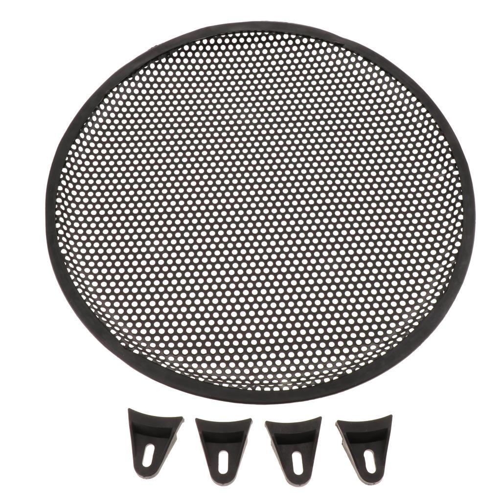 2Piece Speaker Grills Cover Case with Screws Audio Accessoric Black 12inch