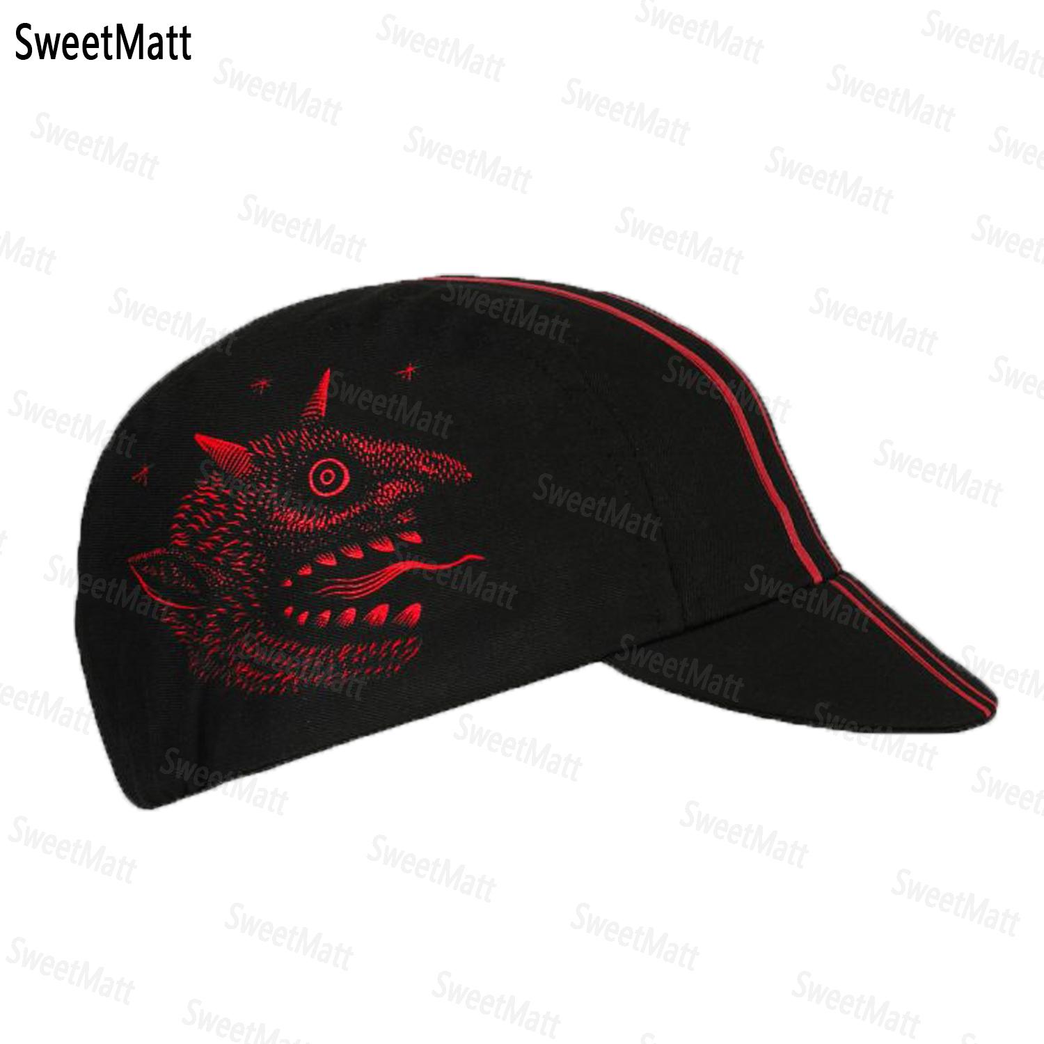 Sweetmatt cổ điển Demon Red Red Polyester Cycling Caps Summer Quick Dry Road Bike Sports Balaclava nam và nữ trang phục Color: 01Thick