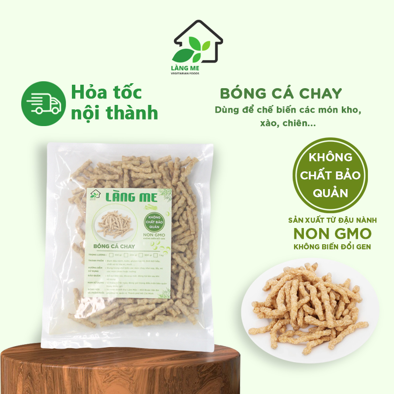 Hình ảnh Bóng Cá Chay Loại Ngon , Thực Phẩm Chay Ngon Thành Phần Tự Nhiên Không Chất Bảo Quản Không Biến Đổi Gen Sườn Non Chay Làng Me ( 200 gr )