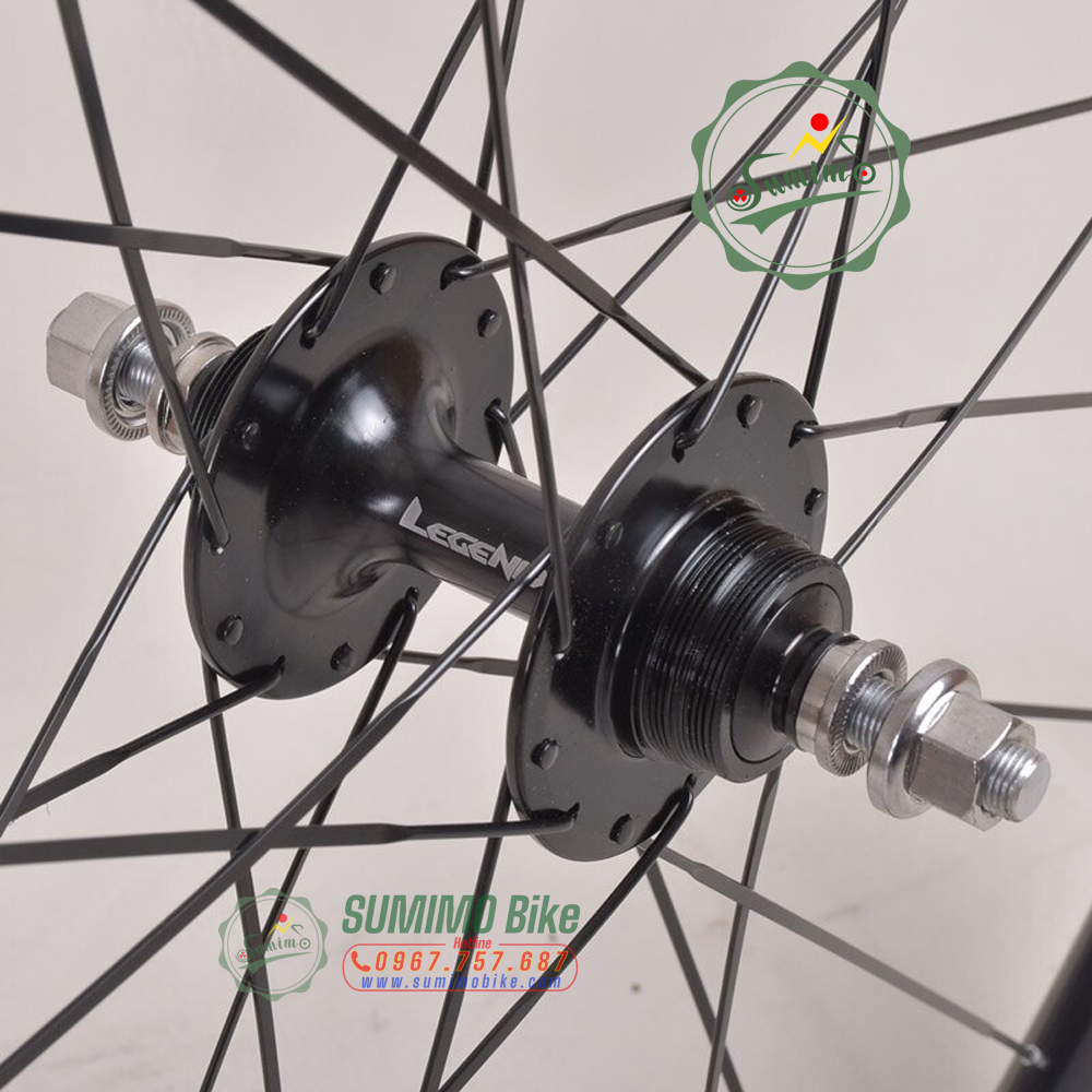 Bánh bộ nhôm LEGEND Fexring 700c 3cm xe Fixed Gear