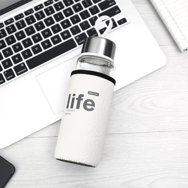 bình nước thủy tinh Life - diller 480ml ( giao màu ngẫu nhiên: đen - trắng- xanh da trời)