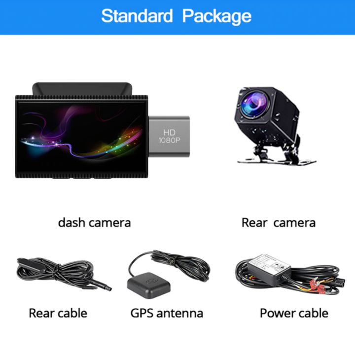 Camera hành trình ô tô, xe hơi nhãn hiệu Whexune F8 tích hợp 4G, Wifi, màn hình cảm ứng 3 inch - Hàng Nhập Khẩu