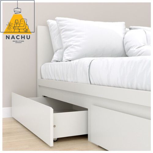 Giường Ngủ 2 Ngăn Kéo Gỗ MDF Nhập Khẩu Cao 35cm