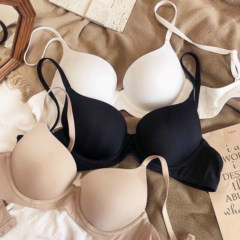 Áo lót có gọng mút mỏng cài sau màu trơn lưng lưới