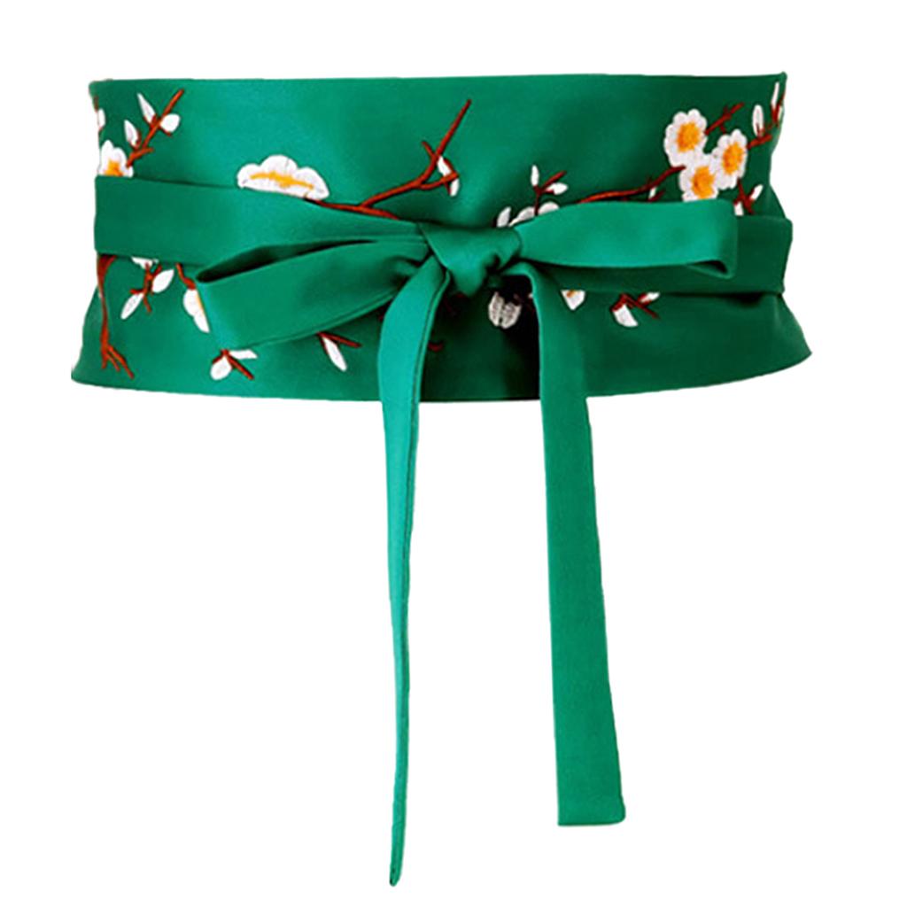 Vintage Style Embroidered Waistband Obi Belt Corset Belt For Dress