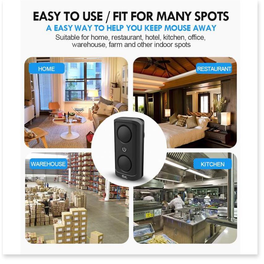 Máy đuổi chuột côn trùng siêu âm PEST REPELLER 200m²