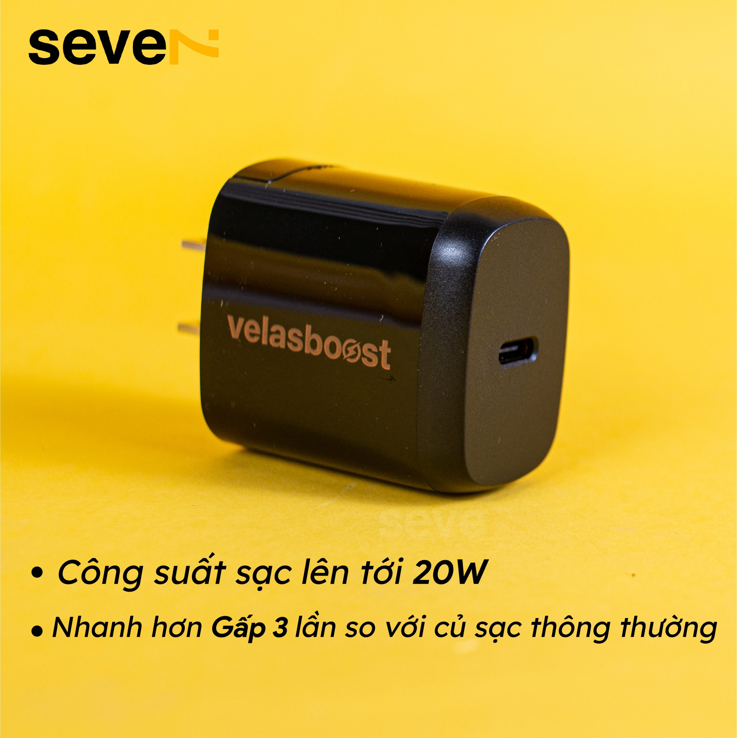 Củ sạc nhanh Velasboost N93 PD 20W Hàng Chính Hãng