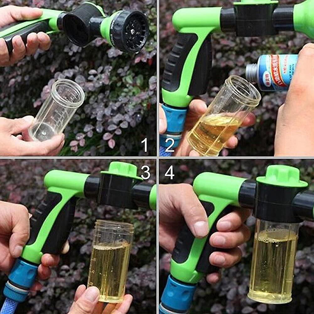 Xịt bình xịt ống nước với 8 chế độ, phun thuốc xịt bằng cách xịt giữ trong tay với áp suất cao để làm sạch