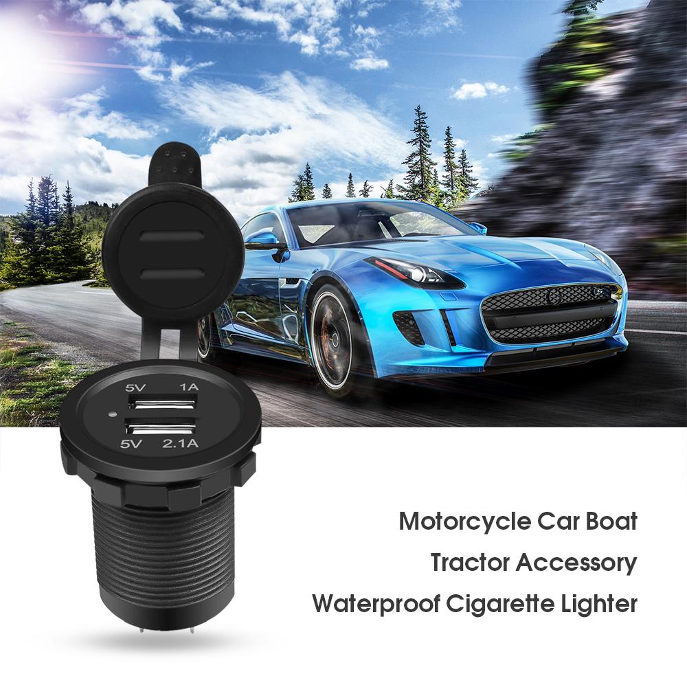 12V USB USB Port Light Outlet Outlet Outlet Bộ sạc LED Voltmeter Waterprooter Mobile Phone Bộ điều hợp sạc thông minh