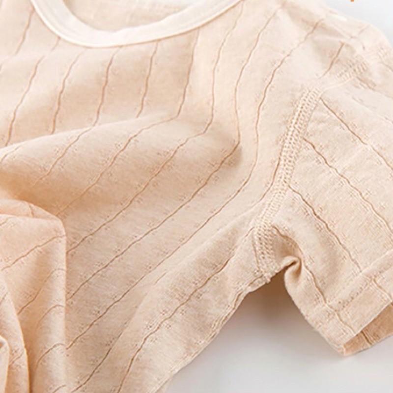 Bộ cộc hè 100% cotton hữu cơ cúc vai MOMMY'S CARE cho bé 0-24 tháng tuổi