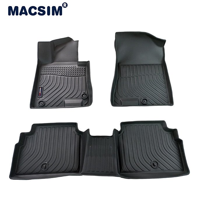 Thảm lót sàn xe ô tô KIA K5 2022 - chất liệu TPV thương hiệu Macsim màu đen