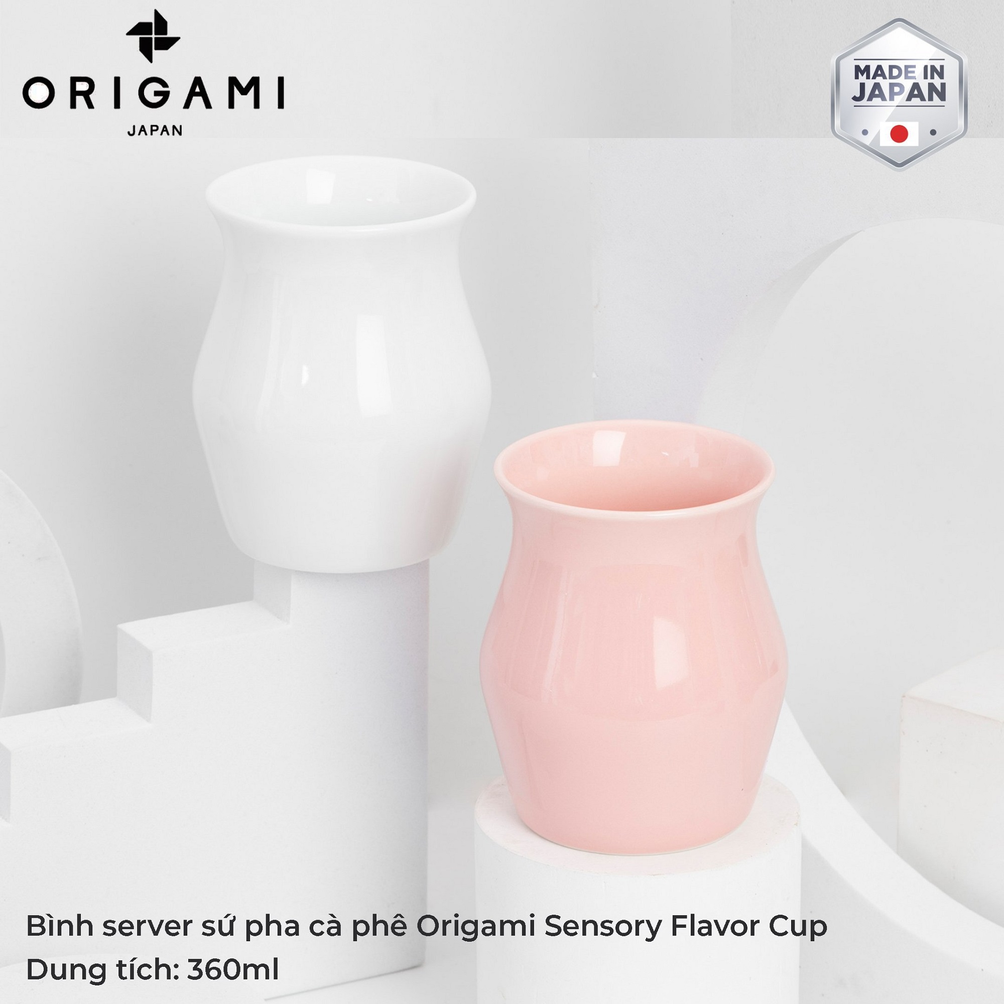 Bình server sứ pha cà phê Origami Sensory Flavor Cup 360ml